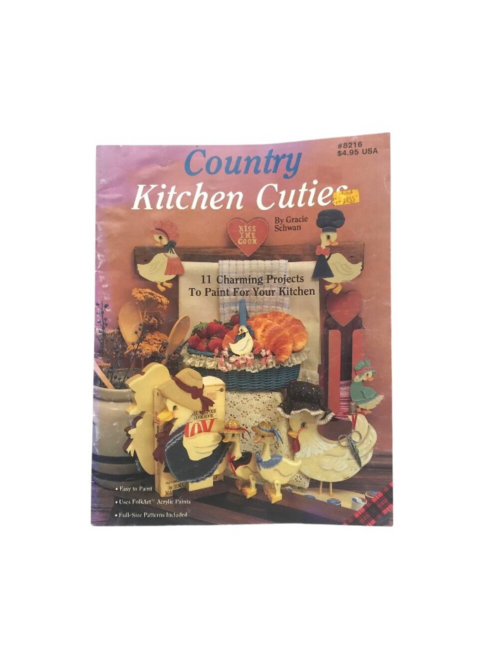 Vintage Arts and Crafts Book, Patterns and Instructions 1987 Country Kitchen